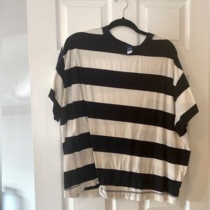 Navy and White Wide-Striped Tee